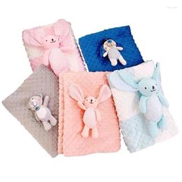 Couvertures couverture de bébé molle moulu avec des jouets à double couche à double couche