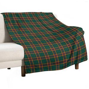 Couvertures Moran Tartan Forest Green Irish Plaid Throwt Couverture pour les rétros d'hiver