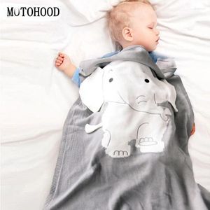 Couvertures Motohood Baby Couverture tricotée Born Super Soft Softher Elephant Wrap Infant Swaddle Kids Stuff pour le tout-petit mensuel