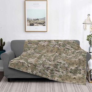 Couvertures Multicam tricoté Camouflage militaire flanelle jeter couverture lit canapé décoration léger couvre-lits