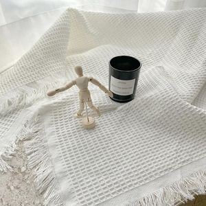 Dekens multifunctionele deken Europees pastoraal katoen tafelkleed camping witte praktische bank handdoekje kwastje bank handdoeken thuis
