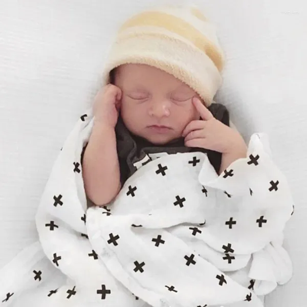 Couvertures mousseline bébé couverture né coton emmaillotage serviette écharpe poussette literie couvertures tenant