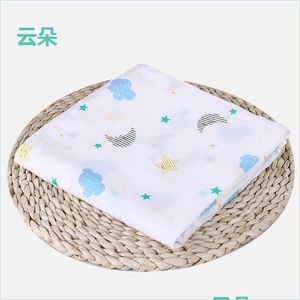 Couvertures Mousseline Bébé Couverture Coton Nouveau-Né Langes Bain Gaze Infant Wrap Enfants Sleepsack Poussette Er Tapis De Jeu 234 S2 Drop Delivery Dhqun