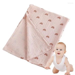 Couvertures en mousseline pour bébé, couverture d'été en coton, douce pour la peau, confortable et respirante pour filles et garçons