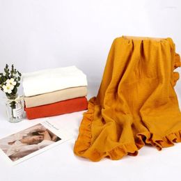 Couvertures couvertures en mousseline en mousseline pour le nourrisson né en bas âge en bassin en tout-bas et en coton à la réception avec un bébé enveloppe pour bébé