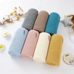 Couvertures Nouveau-né Tricoté Coton Super Soft Infant Swaddle Bébés Filles Garçons Poussette Couverture Cobertor Infantil Wrap Enfants Mensuel 201111