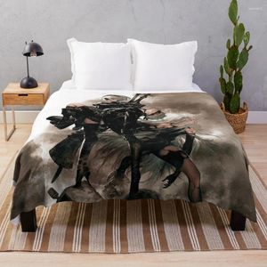 Couvertures Nier Automata 9s A2 2B Thrown Couverture Flanelle Tissu Soft Lits Designers