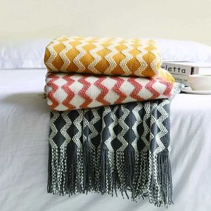 Couvertures nordiques en tassements en tassel à couverture couverture de canapé de canapé lit décoratif à plaid doux à carter de lit de lit de voyage