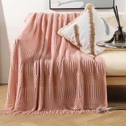 Couvertures couverture de canapé nordique el lit queue châle châle multiple couleur textile cape 130x200cm tricoté