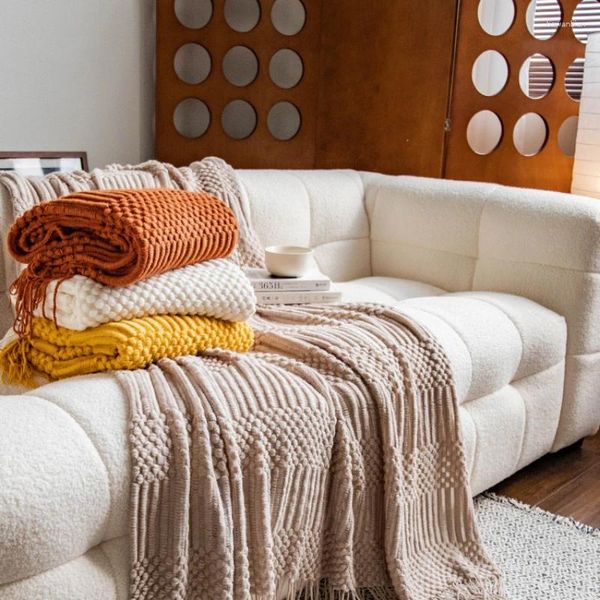 Couvertures canapé nordique léger luxe couverture couverture de châle de châle sieste