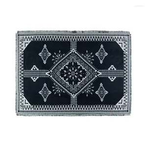 Couvertures Style nordique géométrique noir blanc Camping couverture doux loisirs canapé chaise tapis chaud couvre-lit tapisserie décor à la maison