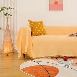Dekens Scandinavische stijl Eenvoudige effen kleur Wafel Sofa Handdoekhoes Zacht ademend All-inclusives Gooi deken Sprei Home Decor