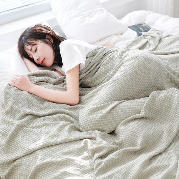 Couvertures Style nordique été refroidissement couvre-lit doux climatisation couverture pour lit Plaid sur le canapé sieste couette literie couverture décor à la maison