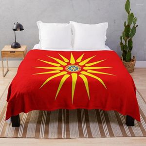 Dekens Noord-Macedonische Vlag Gooi Deken Heavy Polar
