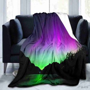 Mantas Northern Throw Blanket King Size Hermosa manta con patrón de luz Cálida y ligera Súper suave para sofá cama R230824