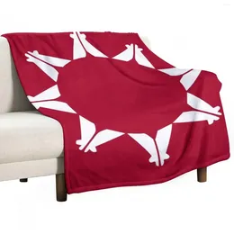 Couvertures oglala lakota sioux drapeau jet couverture lit d'hiver pic neter