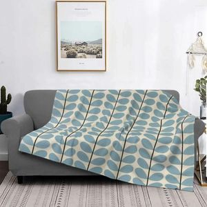 Mantas Orla Kiely Blanket Coral Feece Plush Autumn/Winter Leaf Multifunción Soft Foring For Bed Office Bedspreads
