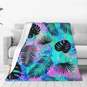 Dekens palm silhouet patroon zachte fleece gooi deken warm gezellig voor alle seizoenen comfortabele microvezel bank sofa bed 40 