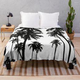 Couvertures Silhouette de palmier - Jetez une couverture pour le lit Ultra-Soft Micro Fleece