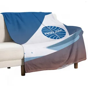 Cobertores Pan American World Airways Design Lance Cobertor Presente Personalizado Sofá Retro