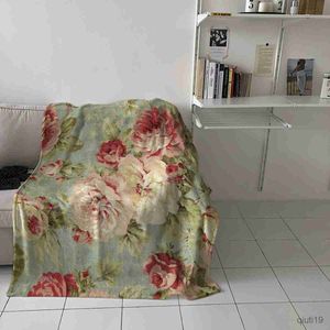 Couvertures Pivoine Fleur Couverture Lit Flanelle Polaire Jette Voyage Wrap Personnalisé Durable Doux Chaud Chaise Hall Maison Couvertures R230819