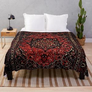 Couvertures look de tapis persan dans la rose jet couverture velue dulufy