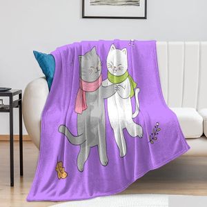 Dekens personaliseren deken flanel zachte kunstontwerp grappige kattenmuziek dans gooit voor thuiskantoor traval auto slaapzaal airconditioned otsoz
