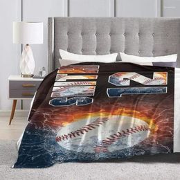 Couvertures couverture de baseball personnalisée pour confort unique | BKKID218 / 50x60 pouces