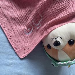 Dekens gepersonaliseerde gebreide deken voor baby aangepast geborduurde naam kinderdagverblijven geboorte kinderen neutraal douchecadeau