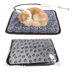 Couvertures pour animaux de compagnie coussin chauffant couverture chiot température réglable tapis lit électrique plus chaud hiver coussin couverture d'étanchéité