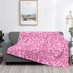 Dekens roze luipaardprint dekendier wilde plekken bont pluche warme zacht flanellen fleece worp voor bank linheet quilt slaapkamer