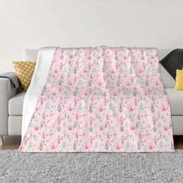 Coperte Coperta scozzese rosa Schiaccianoci Flanella Inverno Albero di Natale Stella Coperta super morbida per letto Copriletti per esterni 230320