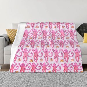 Mantas Pink Roller Rabbit Coral Fleece Felpa Otoño Invierno Animal lindo Manta súper suave para ropa de cama Edredón de oficina 221208
