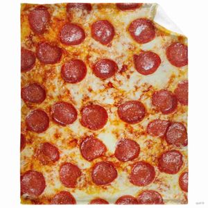 Couvertures Pizza Gourmet Food Couverture Moelleuse Douce Et Chaude En Peluche Flanelle Personnalisé Jeter Couverture Drap De Lit Couvre-lit pour La Maison Voyage Camping R230824