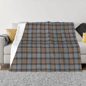 Couvertures à carter à caractéristique flanelle tartan tartan confortable couvre-lit enlece