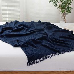 Cobertores Cobertor Simples Verão Simples Algodão Gaze Crianças Consolador Escritório Sofá Cama Fino Cobertor Macio Toalha R230617