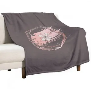 Couvertures polygones avec fleur rose - cycle Union usure jet de dortoir de couverture de dortoir essentiels couette polyvalente