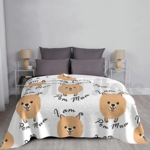 Couvertures pom maman couverture mode personnalisé 2375 chien mignon poméranien drôle