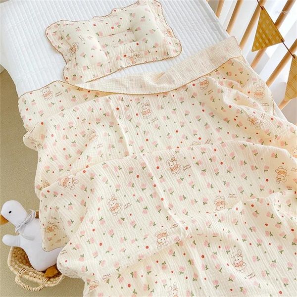 Couvertures Portable Coton Swaddle Couverture Bébé Floral Imprimé Mousseline Couche 1560