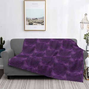 Dekens Paars Mandala Spiritual Deken Flanel All Season Fantasy Draagbare ultra-zachte worp voor bed auto pluche dunne quilt