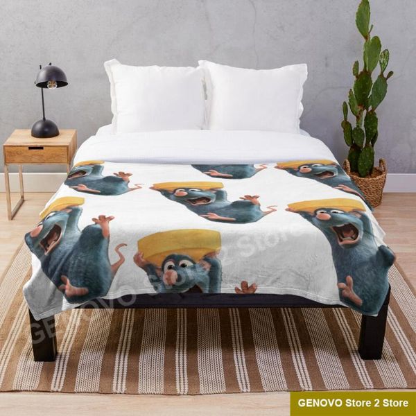 Couvertures Ratatouille jeter couverture Super doux Sublimation couvert literie flanelle pour enfants adultes chambres DecorBlankets