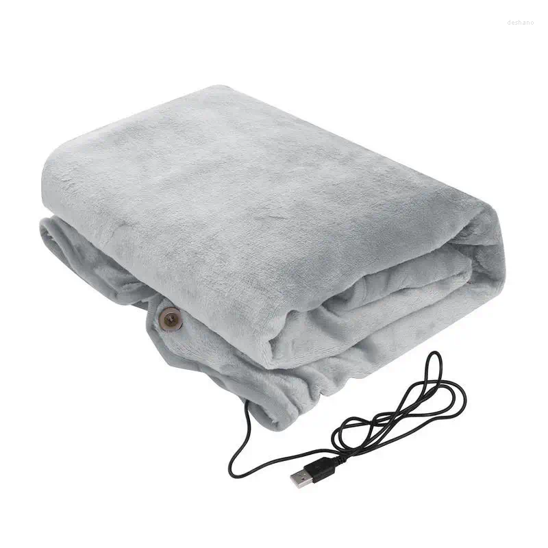 Cobertores recarregáveis de manta aquecida Viagem 5V Máquina lavável Cosidade de flanela macia