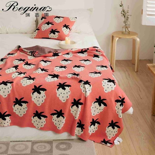 Couvertures REGINA marque raisin motif coton couvertures Chic Design été loisirs TV sieste canapé couverture décor à la maison lit chaud doux couette couverture HKD230922