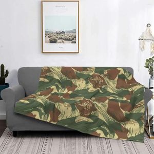 Couvertures rhodésiennes, motif de Camouflage, couverture en flanelle, militaire, respirante, Super douce, pour canapé et chambre à coucher
