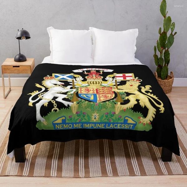 Couvertures Royal Coat Of Arms Le Royaume-Uni (Écosse) Jetez des canapés de couverture SOFF de camping Decoration