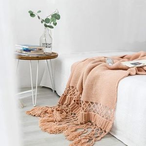 Dekens s pography stpen slaapkamer gooi deken sofa stoel cover home decoratief deksel uitgeholde tassel airconditioning