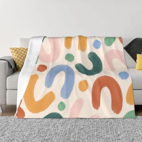 Couvertures Sedona Abstract Mix Couverture thermique pour voyage Fluffys Grand tissu de flanelle à carreaux doux Vintage