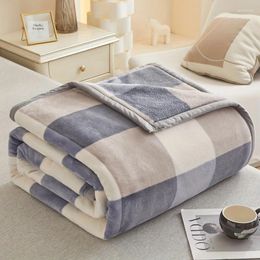 Couvertures Simple Mode Plaid Motif Lit Couverture Canapé Chaud Et Confortable Automne Hiver Jeter Nap