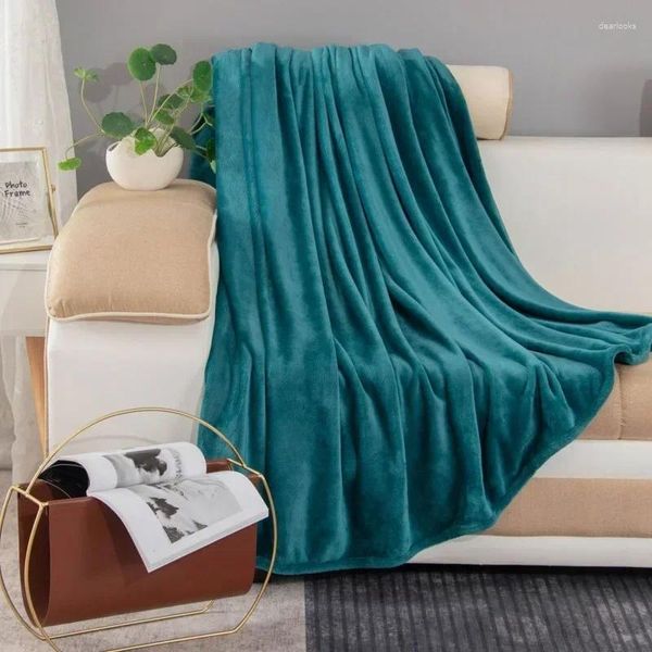 Couvertures Simple Velvet Bed Couverture rectangle confortable confort