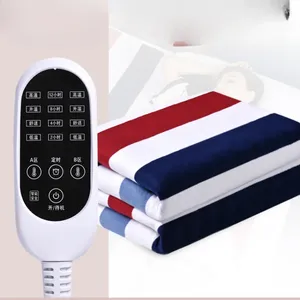 Couvertures simples de flanelle plugg électrique couverture intelligente bouton confortable couette couette blanc koce elektryczne chaud